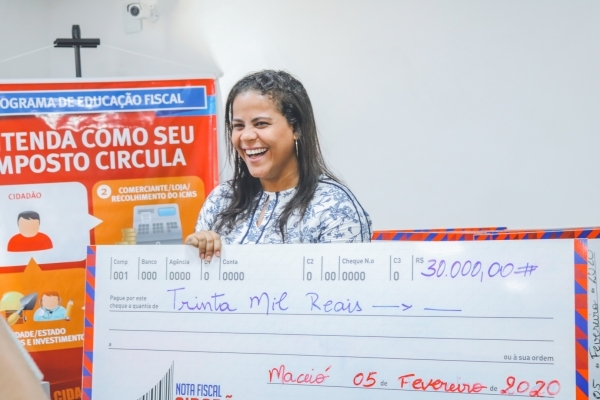 Programa Nota Fiscal Alagoana, chamada de Nota Fiscal Cidadão, sorteia prêmios a cada dois meses