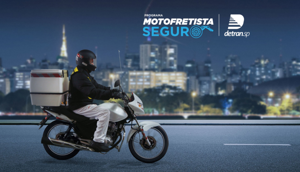 Detran SP oferece curso gratuito para motofretistas (Imagem: Reprodução/MotofrentistaSeguro)