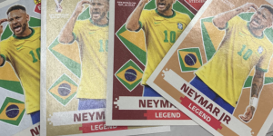 Álbum da Copa figurinha rara de Neymar é vendida por R$ 9 mil (Imagem: Reprodução/Twitter)