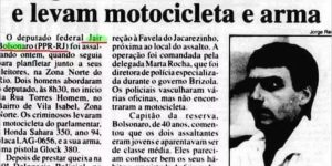 Bolsonaro teve a arma roubada Conheça a história citada por Ciro Gomes (Imagem: Reprodução/)