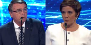 Vídeo Jair Bolsonaro ataca Vera Magalhães no Debate da Band (Imagem: Reprodução/Band)