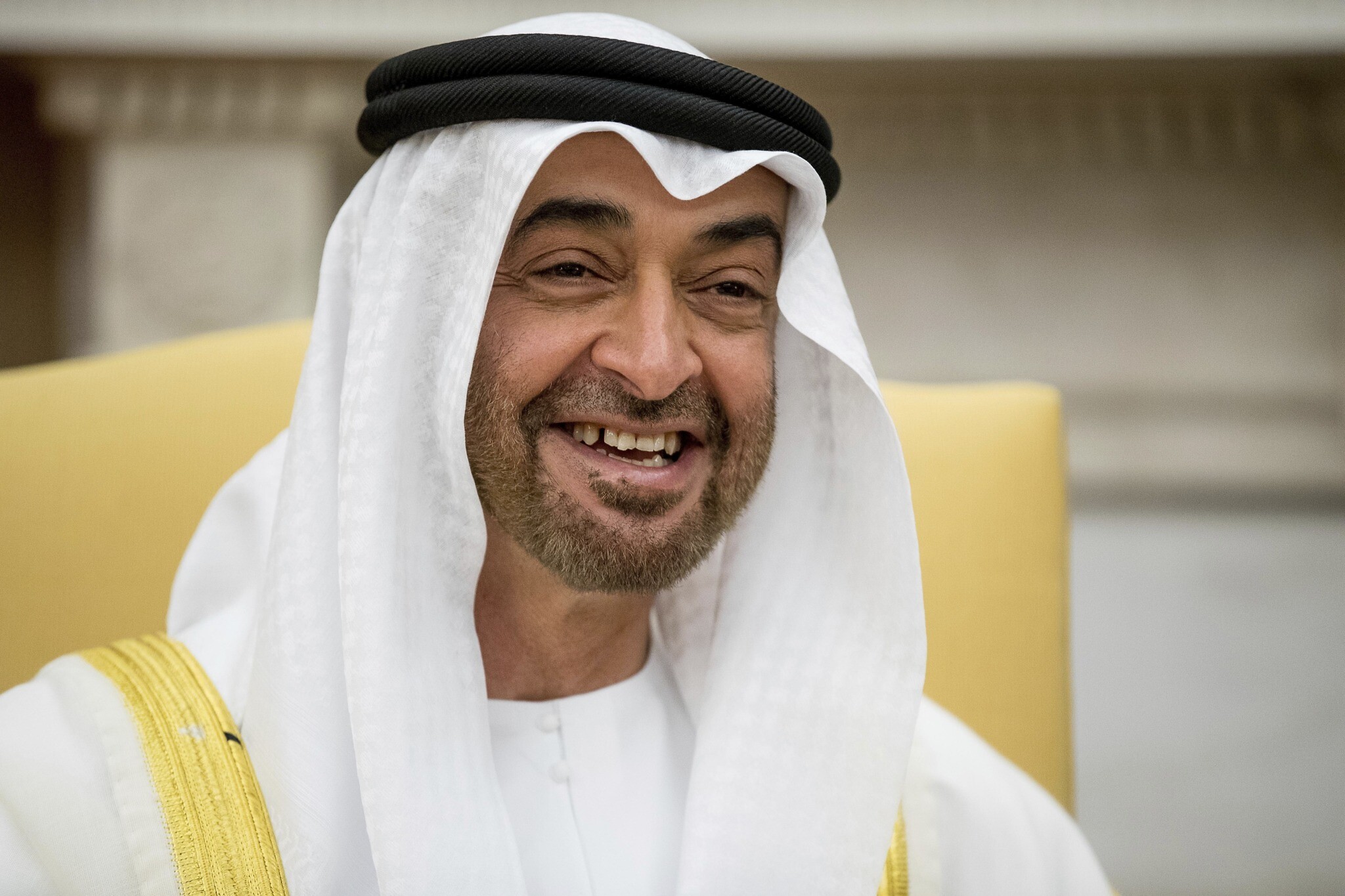 Sheikh Mohammed bin Zayed Al Nahyan, da família real de Abu Dhabi (Imagem: Reprodução/AP | Andrew Harnik)